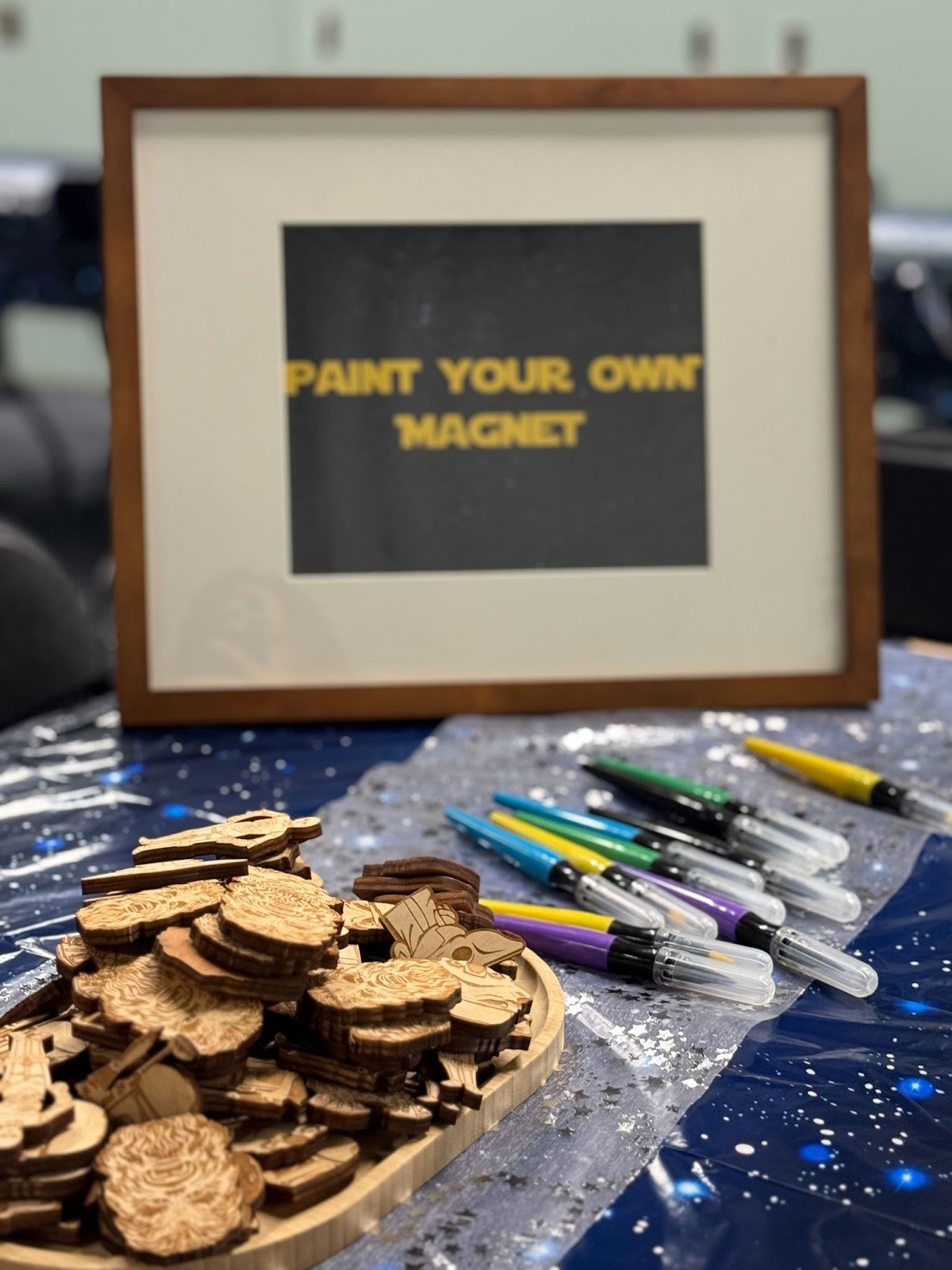 Paint your own necklace station